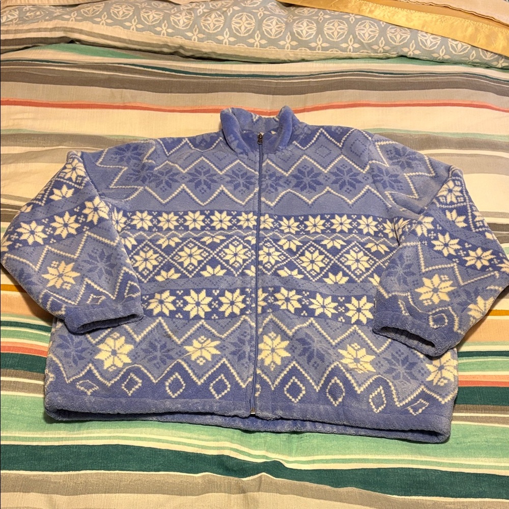 Vintage Snowflake Fleece Jacket